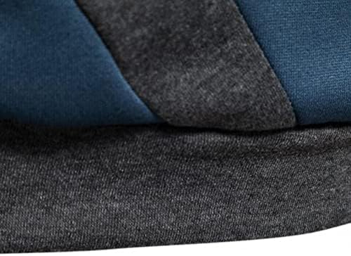 סווטשירט טלאים של פסי HGOOGY עבור Mens 2021 סוודר קפוצ'ונים מזדמנים עם עיצוב בגדי לבוש אקטיביים קלים לבגדי לבוש חיצוניים