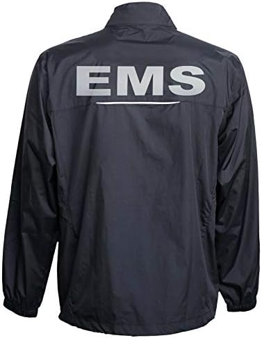 בגדי אנשים חכמים EMS מפוצץ רוח, לוגו רפלקטיבי, ז'קט ZIP-UP, המשיב הראשון שחור