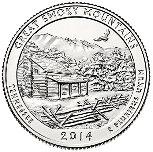 2014 P הפארק הלאומי הרי סמוקי נהדר - P 40 Bankroll Coin Bankrulat