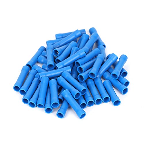 50 יחידות כחול 27 א. א. ג. 16-14 מלחץ מחבר באט צינור נחושת, מסופי פוליוויניל כלוריד מבודד עבור כבל תיל, מכונית, משפחה,