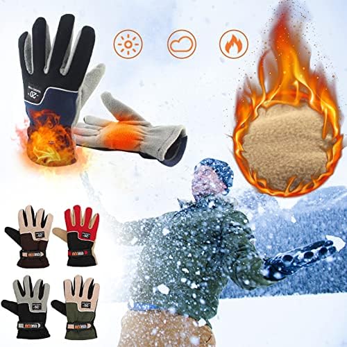 גברים נשים כפפות שלג חמות בחוץ ספורט כפפות רכיבה על סקי אטומות לרוח כפפות צמר מזג אוויר קר