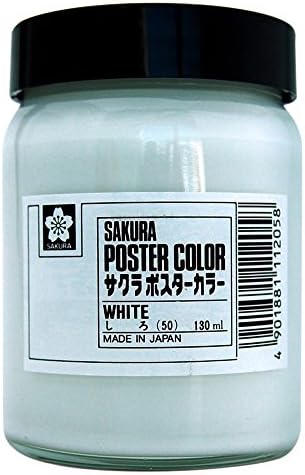 Sakura Craypas PW130ML50 צבע, צבע פוסטר, 4.6 פלורידה, לבן