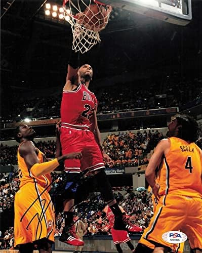 טאג 'גיבסון חתם על 8x10 צילום PSA/DNA שיקגו בולס חתימה - תמונות NBA עם חתימה
